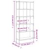 vidaXL Βιβλιοθήκη Μαύρη 72 x 28 x 172 εκ. από Επεξεργασμένο Ξύλο