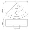 vidaXL Νιπτήρας με Οπή Υπερχείλισης Μαύρος 45 x 32 x 12,5 εκ.
