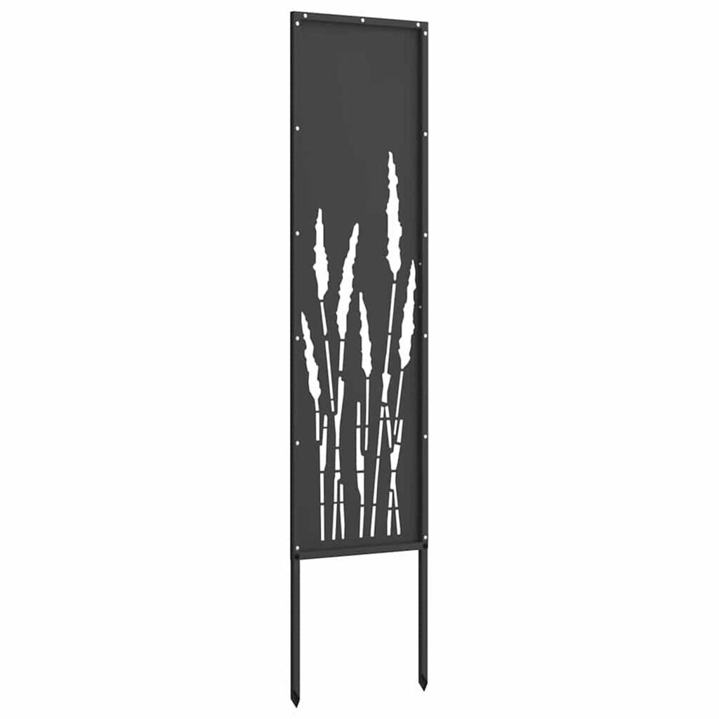 vidaXL Διακοσμητική Πλάκα Κήπου Άλλο Μαύρο 32 x 140 εκ