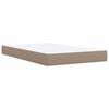 vidaXL Κρεβάτι Boxspring με Στρώμα Καπουτσίνο 120x200εκ.από Συνθ.Δέρμα
