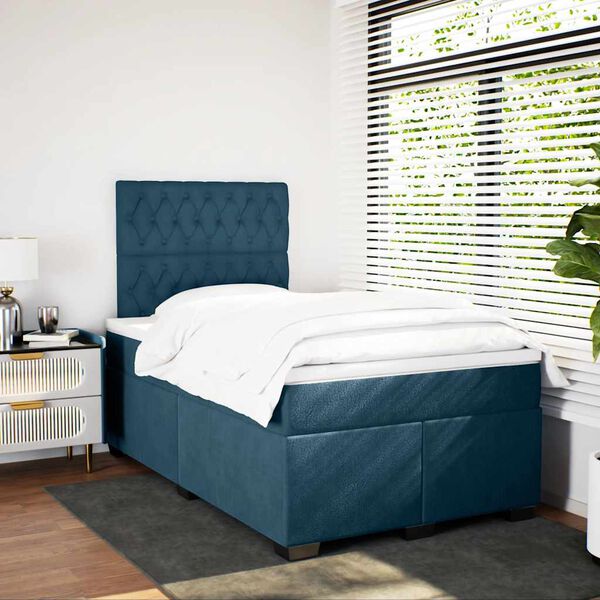 vidaXL &Kappa;&rho;&epsilon;&beta;ά&tau;&iota; Boxspring &mu;&epsilon; &Sigma;&tau;&rho;ώ&mu;&alpha; &Mu;&pi;&lambda;&epsilon; 120x200 &epsilon;&kappa;. &Beta;&epsilon;&lambda;&omicron;ύ&delta;&iota;&nu;&omicron;