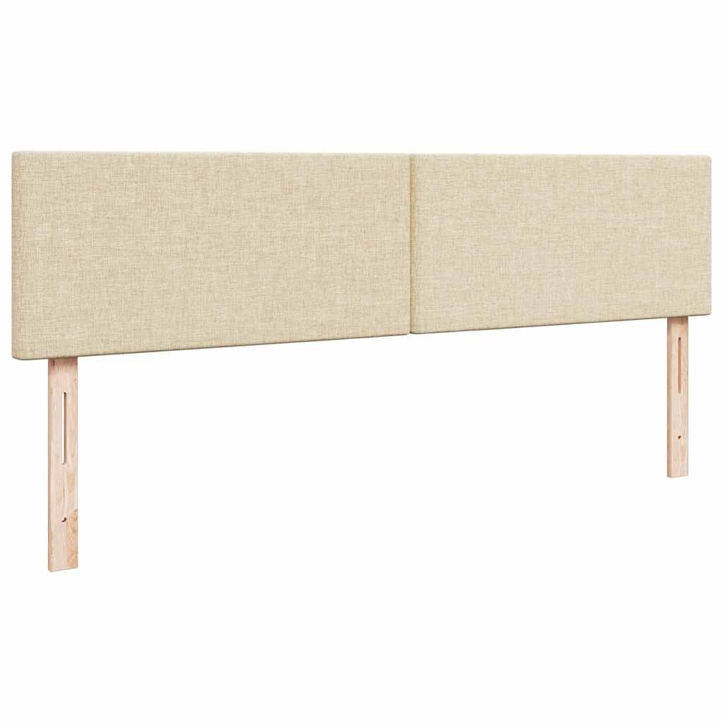 vidaXL Οθωμανικό κρεβάτι με στρώμα Cream 200x200 cm Ύφασμα