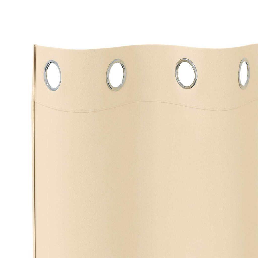 vidaXL Κουρτίνες με κουρτίνες 2 pcs Κρεμ 175 x 140 εκ. Πολυεστέρας