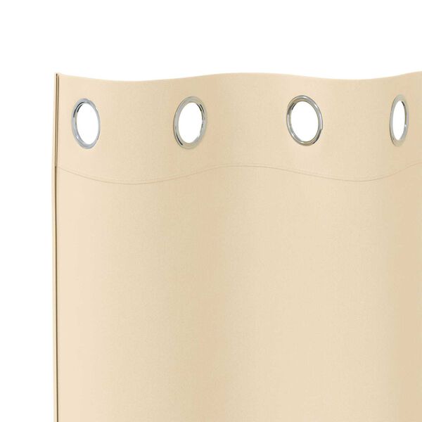 vidaXL Κουρτίνες με κουρτίνες 2 pcs Κρεμ 175 x 140 εκ. Πολυεστέρας