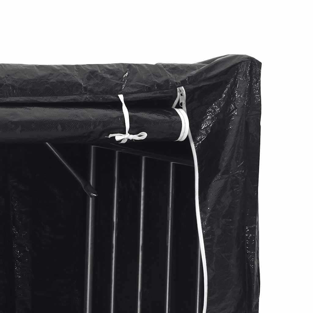 vidaxL Ράφι για καυσόξυλα με κάλυμμα βροχής 150x80x200 εκ.