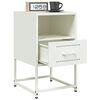 vidaXL Κομοδίνο Λευκό 36x39x60,5 εκ. από Χάλυβα