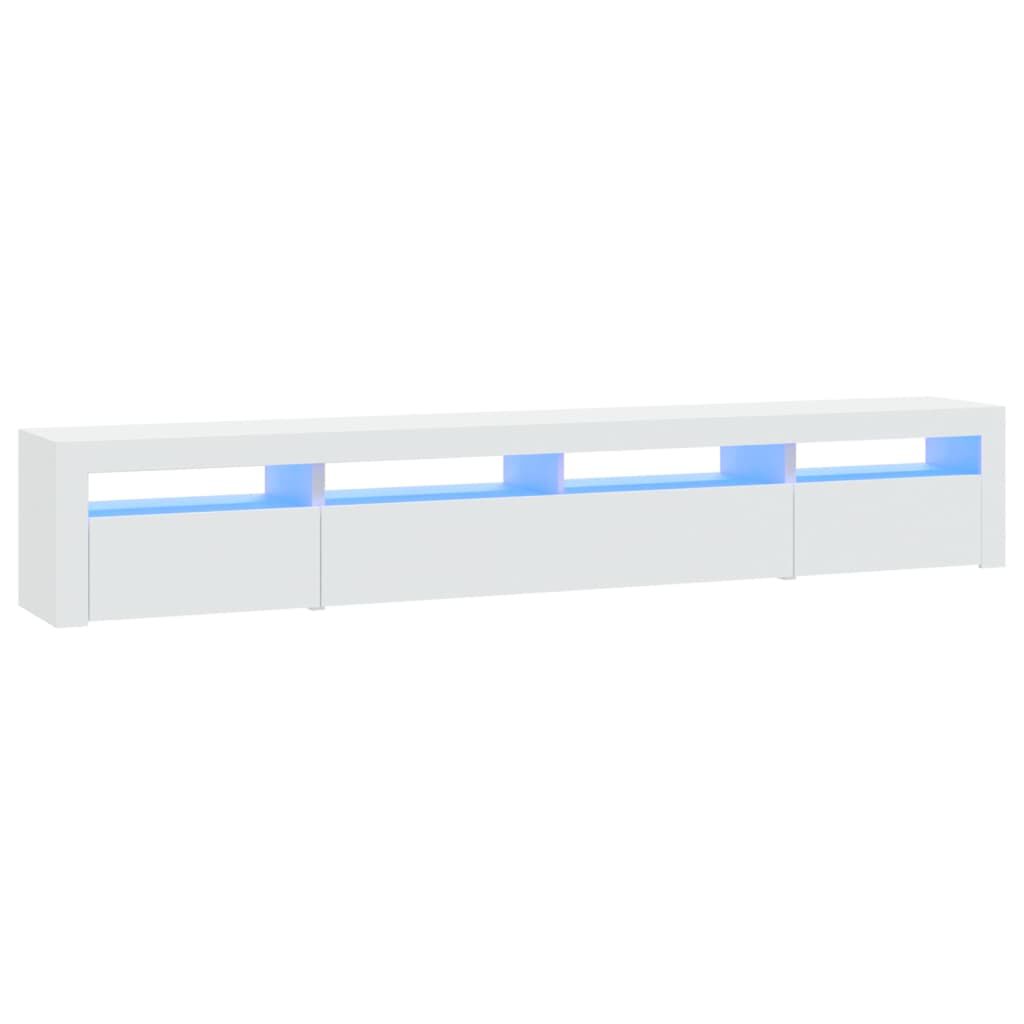 vidaXL Έπιπλο Τηλεόρασης με LED Λευκό 240x35x40 εκ.