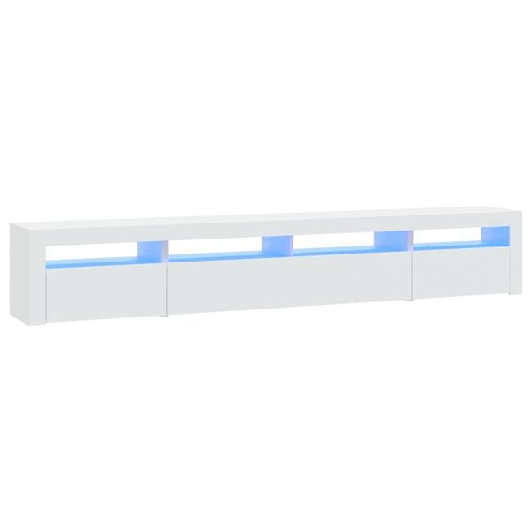 vidaXL Έπιπλο Τηλεόρασης με LED Λευκό 240x35x40 εκ.