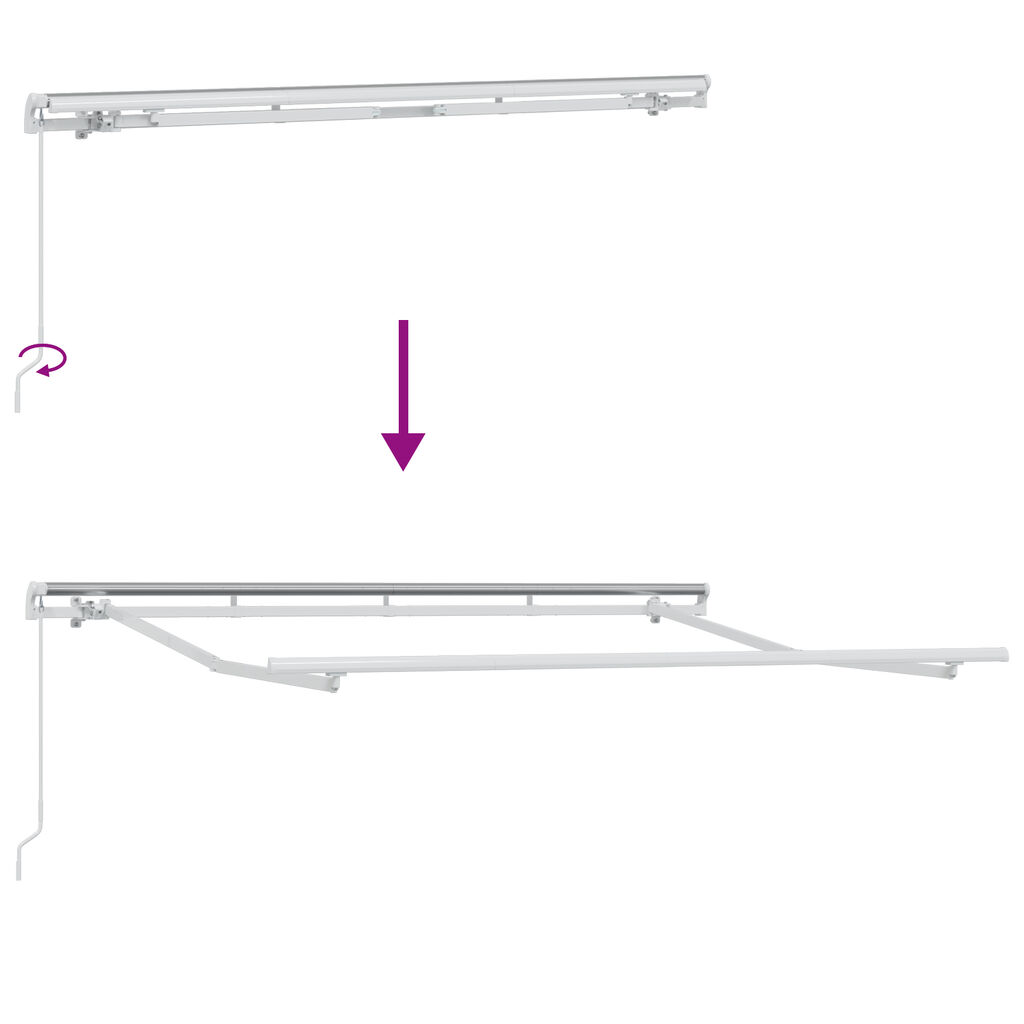 vidaXL Ανασυρόμενη Τέντα Ριγέ 500x300 cm