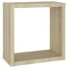 vidaXL Ράφια Κύβοι Τοίχου 2 τεμ. Sonoma Δρυς 30 x 15 x 30 εκ.