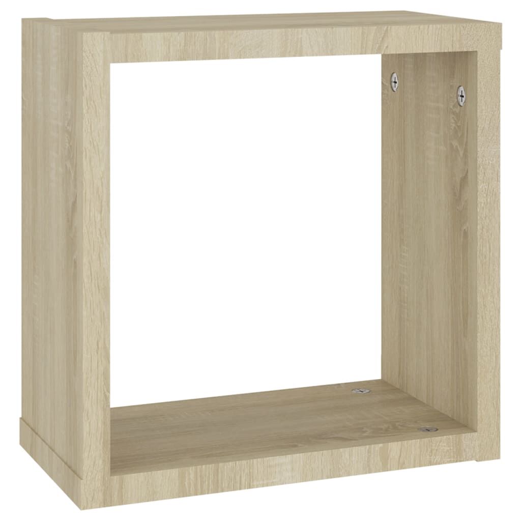 vidaXL Ράφια Κύβοι Τοίχου 2 τεμ. Sonoma Δρυς 30 x 15 x 30 εκ.