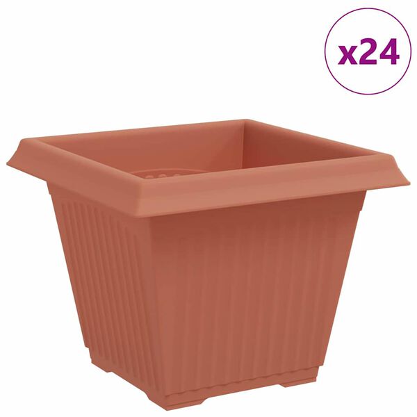 vidaXL &Tau;&epsilon;&tau;&rho;ά&gamma;&omega;&nu;&eta; &Gamma;&lambda;ά&sigma;&tau;&rho;&alpha; &gamma;&iota;&alpha; &Lambda;&omicron;&upsilon;&lambda;&omicron;ύ&delta;&iota;&alpha; 24 pcs &Kappa;&epsilon;&rho;&alpha;&mu;&iota;&delta;ί 38 x 38 x 30 &epsilon;&kappa;