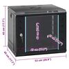 vidaXL Ντουλάπα δικτύου με αποθήκευση Μαύρο 53 x 45 x 45 εκ Ατσάλι