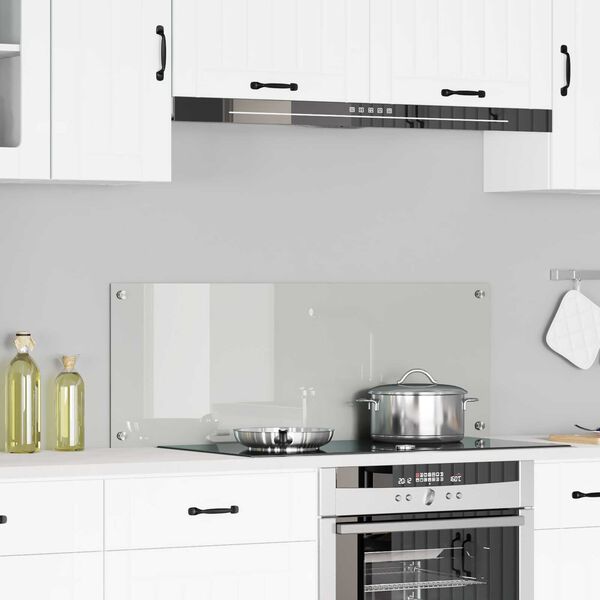 vidaXL Κουζινοκάγκελο Διάφανο 110x40x0.6 εκ Σκληρυμένο Γυαλί