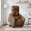 vidaXL Πολυθρόνα Ανακλινόμενη με Ανύψωση Καφέ Υφασμάτινη