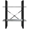 vidaXL Βιβλιοθήκη με 2 Ράφια Γκρι Sonoma 60x30x70 εκ. Επεξεργ. Ξύλο