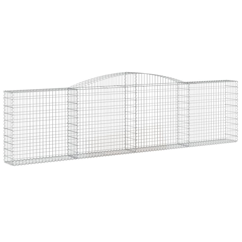 vidaXL Συρματοκιβώτια Τοξωτά 6 τεμ. 400x30x100/120 εκ. Γαλβαν. Ατσάλι
