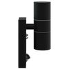 vidaXL Εξωτερικά Φωτιστικά Τοίχου 2 pcs Μαύρο 7 x 10 x 22 εκ
