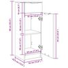 vidaXL Ντουλάπι Μπάνιου Γκρι Sonoma 32x34x90 εκ. Επεξεργασμένο Ξύλο