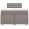 vidaXL Κρεβάτι Boxspring με Στρώμα Taupe 120x190 εκ. Υφασμάτινο