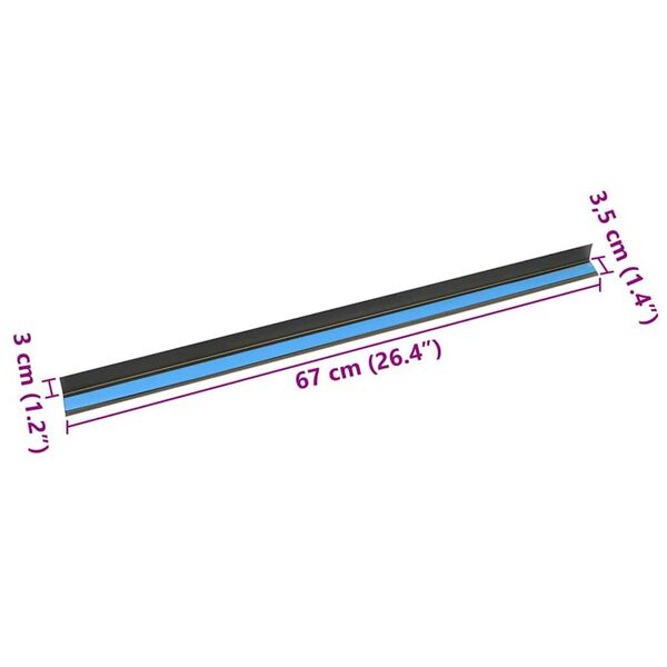 vidaXL Προστατευτικά ακμών σκάλας 10 pcs Μπρονζέ 67 cm Αλουμίνιο
