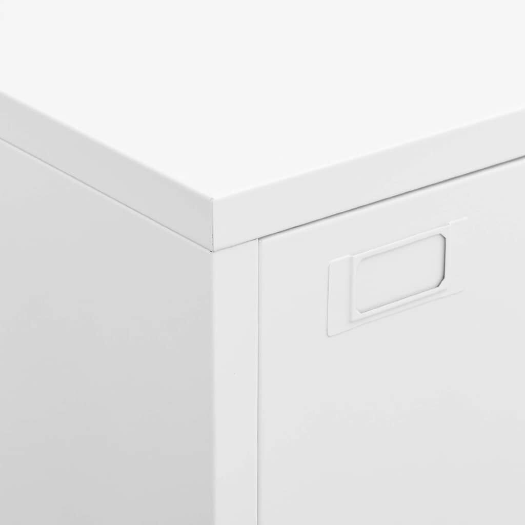 vidaXL Αρχειοθήκη Βιομηχανικού Στιλ Λευκή 75 x 40 x 115 εκ. Ατσάλινη