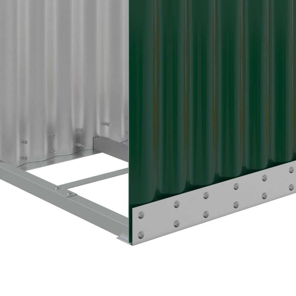 vidaXL Ξυλοθήκη Πράσινη 40 x 45 x 100 εκ. από Γαλβανισμένο Ατσάλι