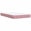 vidaXL Κρεβάτι Boxspring με Στρώμα Ροζ 120x190 εκ. Βελούδινο