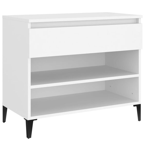 vidaXL Παπουτσοθήκη Λευκή 70 x 36 x 60 εκ. από Επεξεργασμένο Ξύλο