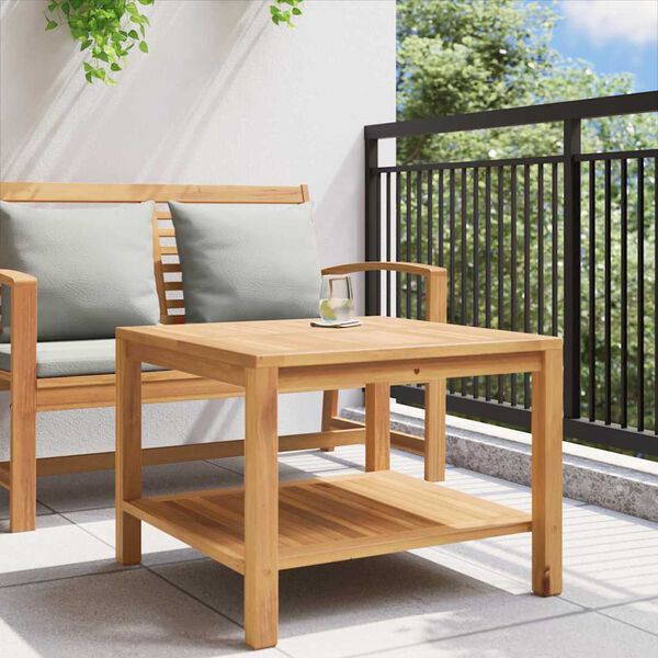vidaXL &Tau;&rho;&alpha;&pi;&epsilon;&zeta;ά&kappa;&iota; &sigma;&alpha;&lambda;&omicron;&nu;&iota;&omicron;ύ &Kappa;&alpha;&phi;έ 60 x 60 x 45 cm &Mu;&alpha;&sigma;ί&phi; &xi;ύ&lambda;&omicron; teak