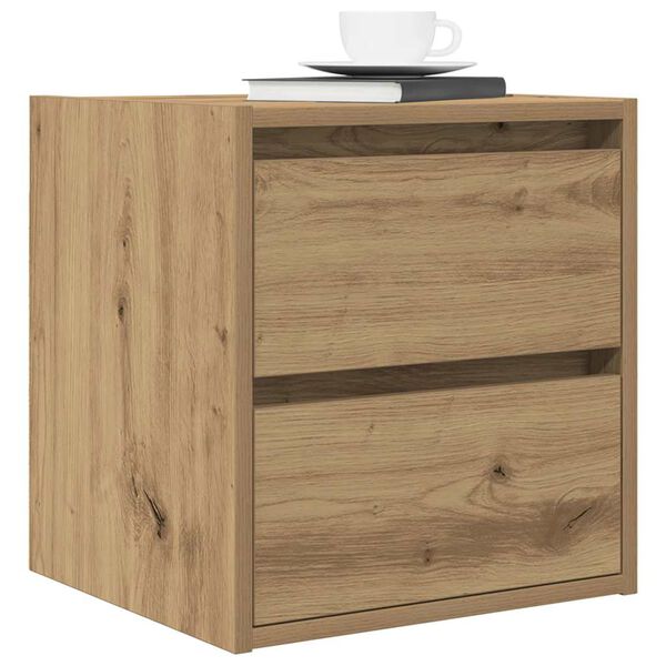 vidaXL Κομοδίνο Επιτοίχιο Αρτισιανή Δρυς 38x34x40 εκ.