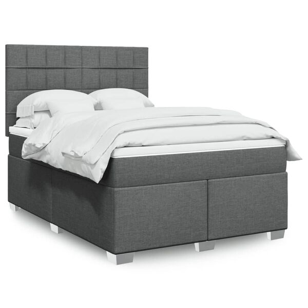vidaXL &Kappa;&rho;&epsilon;&beta;ά&tau;&iota; Boxspring &mu;&epsilon; &Sigma;&tau;&rho;ώ&mu;&alpha; &Sigma;&kappa;&omicron;ύ&rho;&omicron; &Gamma;&kappa;&rho;&iota; 160x200 &epsilon;&kappa; &Upsilon;&phi;&alpha;&sigma;&mu;ά&tau;&iota;&nu;&omicron;