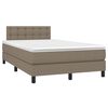 vidaXL &Kappa;&rho;&epsilon;&beta;ά&tau;&iota; Boxspring &mu;&epsilon; &Sigma;&tau;&rho;ώ&mu;&alpha; & LED Taupe 120x200 &epsilon;&kappa;. &Upsilon;&phi;&alpha;&sigma;&mu;ά&tau;&iota;&nu;&omicron;