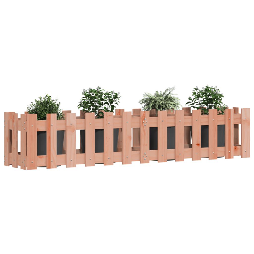 vidaXL Ζαρντινιέρα Υπερυψωμένη Φράχτης 150x30x30 εκ Μασίφ Ψευδοτσούγκα