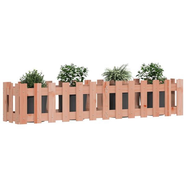 vidaXL Ζαρντινιέρα Υπερυψωμένη Φράχτης 150x30x30 εκ Μασίφ Ψευδοτσούγκα