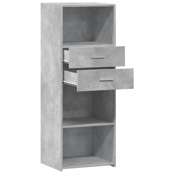 vidaXL Ντουλάπι Γκρι Σκυρ. 45x42,5x124 εκ. από Επεξεργασμένο Ξύλο