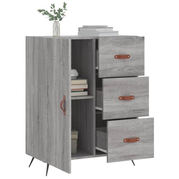 vidaXL Ντουλάπι Γκρι Sonoma 69,5 x 34 x 90 εκ. από Επεξεργασμένο Ξύλο