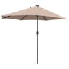 vidaXL Ομπρέλα Κήπου Taupe 294 x 150 x 224 εκ ύφασμα