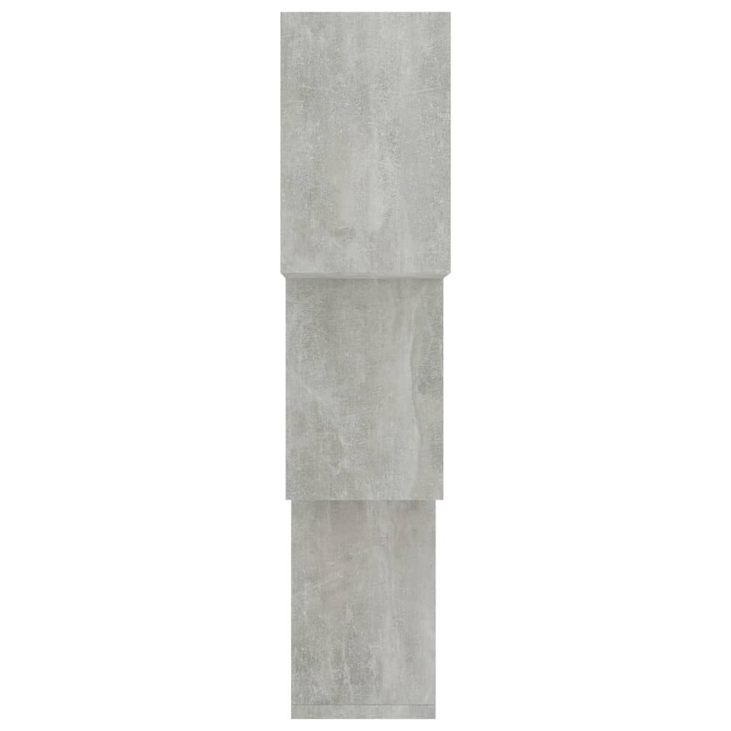 vidaXL Ράφια Κύβοι Τοίχου Γκρι Σκυροδέματος 68x15x68 εκ. Επεξ. Ξύλο