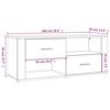 vidaXL Έπιπλο Τηλεόρασης Καφέ Δρυς 100x35x40 εκ. Επεξεργασμένο Ξύλο