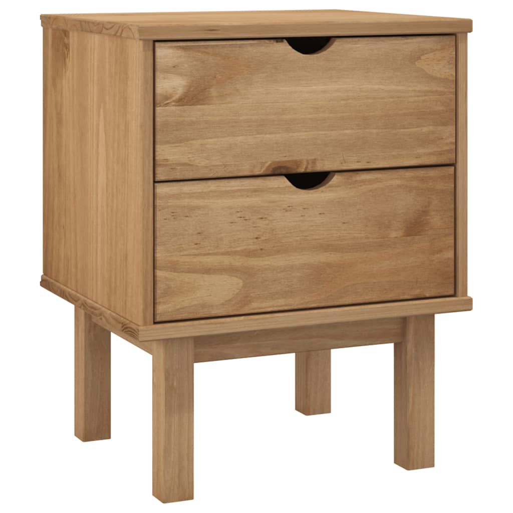 vidaXL Κομοδίνο OTTA 45x39x57 εκ. από Μασίφ Ξύλο Πεύκου