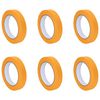 vidaXL Ταινίες Μάσκας για Ζωγράφους 6 pcs Κίτρινο 19mm x 50m Χαρτί