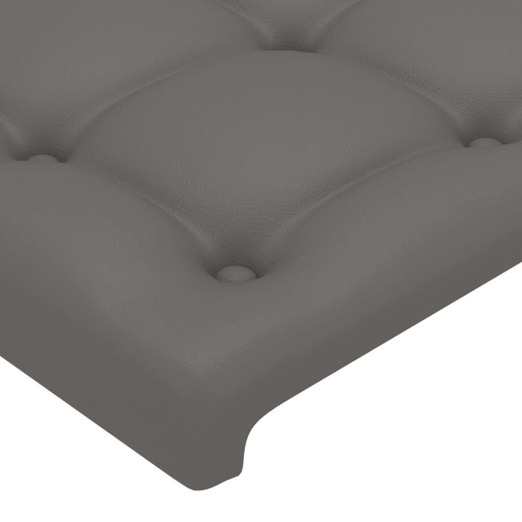 vidaXL Κεφαλάρι Κρεβατιού Γκρι 100x5x78/88 εκ. από Συνθετικό Δέρμα