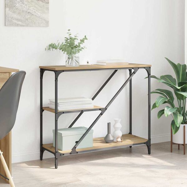 vidaXL &Tau;&rho;&alpha;&pi;έ&zeta;&iota; &kappa;&omicron;&nu;&sigma;ό&lambda;&alpha;&sigmaf; Artisan Oak 88,5 x 30 x 75 &epsilon;&kappa;.