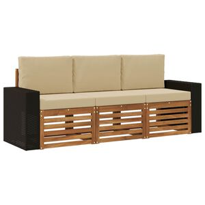 vidaXL &Sigma;&epsilon;&tau; &Kappa;&alpha;&nu;&alpha;&pi;έ &mu;&epsilon; &mu;&alpha;&xi;&iota;&lambda;ά&rho;&iota; 3 pcs &Sigma;&tau;&epsilon;&rho;&epsilon;ό &Xi;ύ&lambda;&omicron; &Alpha;&kappa;&alpha;&kappa;ί&alpha;&sigmaf;