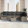 vidaXL Σετ Καναπέ Κήπου 9 pcs Γκρι 287,5 x 177,5 x 85 εκ. Πολυ ράταν