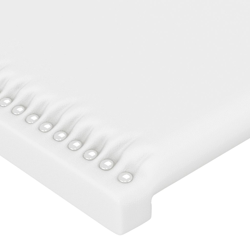 vidaXL Κρεβάτι Boxspring με Στρώμα Λευκό 120x200εκ.από Συνθετικό Δέρμα