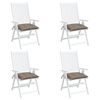 vidaXL Μαξιλάρια Καρέκλας Κήπου 4 τεμ. Taupe 40x40x7 εκ. Υφασμάτινα