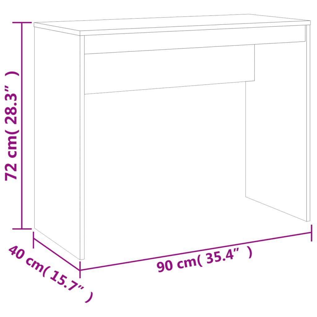 vidaXL Γραφείο Sonoma Δρυς 90 x 40 x 72 εκ. από Επεξεργασμένο Ξύλο