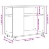 vidaXL Βοηθητικό Τραπέζι με Ρόδες Sonoma Δρυς 70x35x60 εκ. Επεξ. Ξύλο